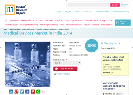 Medical Devices Market in India 2014'