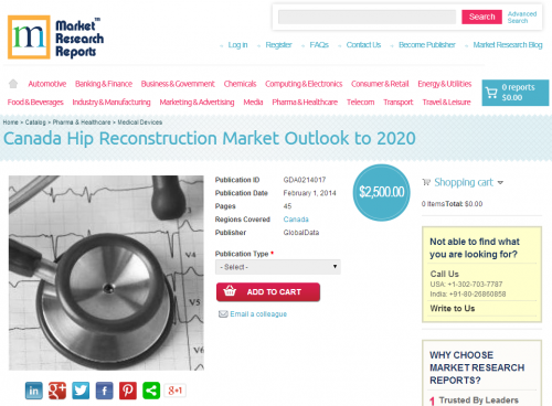 Canada Hip Reconstruction Market Outlook to 2020'
