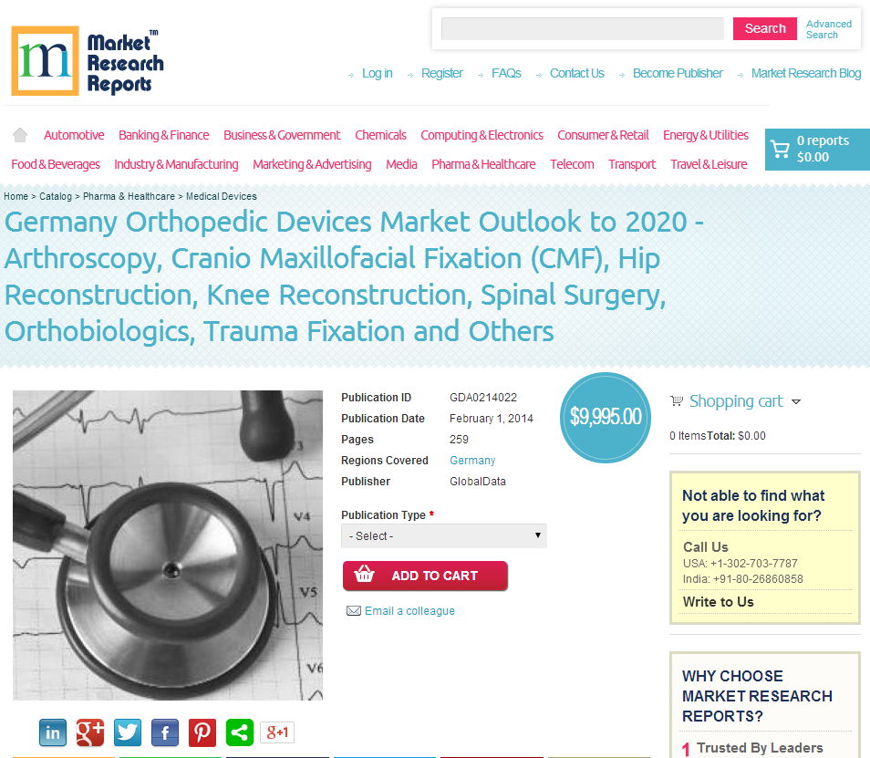 Germany Orthopedic Devices Market Outlook to 2020'