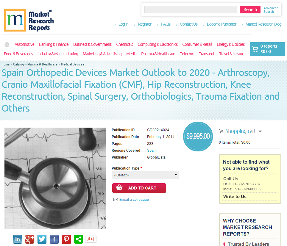 Spain Orthopedic Devices Market Outlook to 2020'