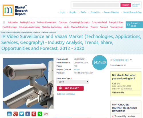 IP Video Surveillance and VSaaS Market (Technologies, Applic'