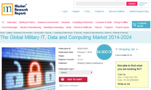 Global Military IT, Data and Computing Market 2014-2024'