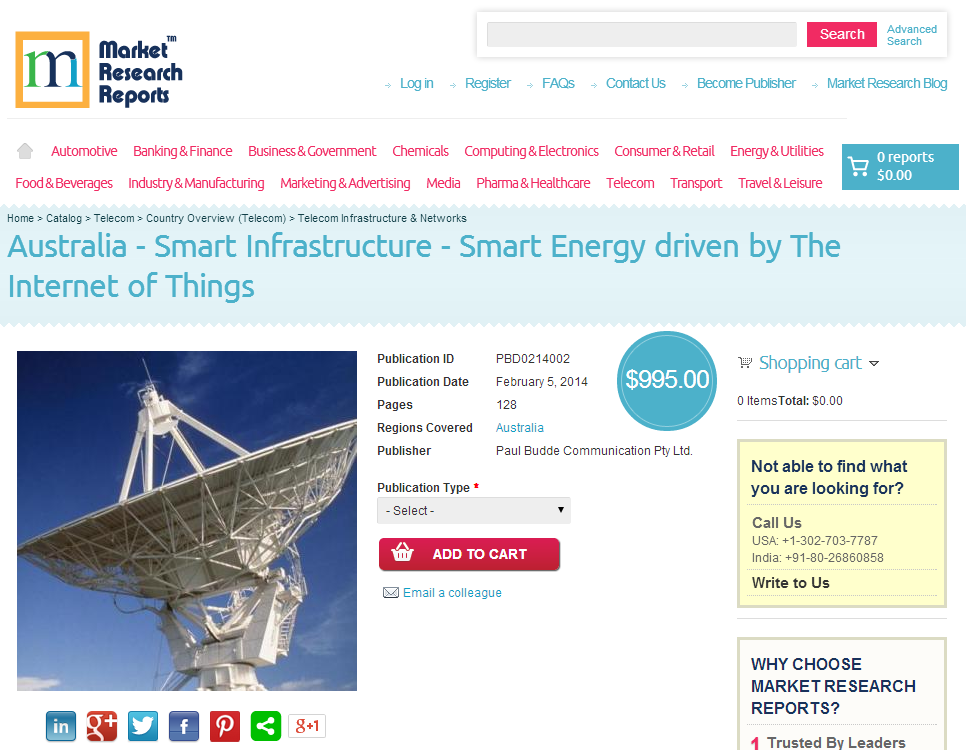 Australia - Smart Infrastructure - Smart Energy driven Thing'