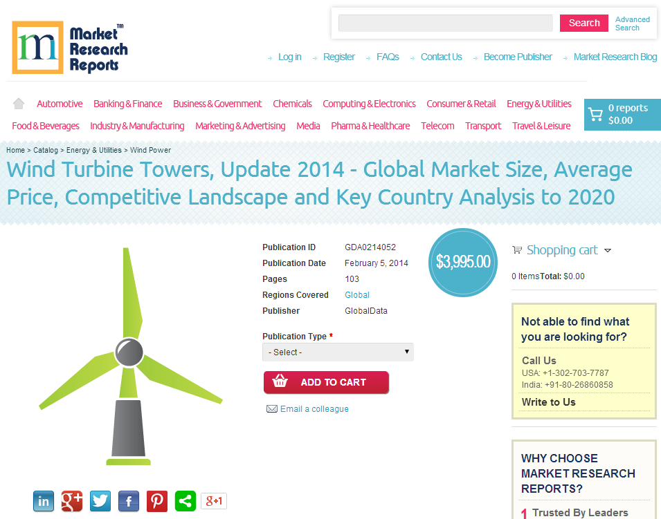 Wind Turbine Towers Global Market 2014 Update'