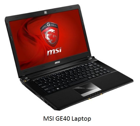 MSI GE40 Laptop'