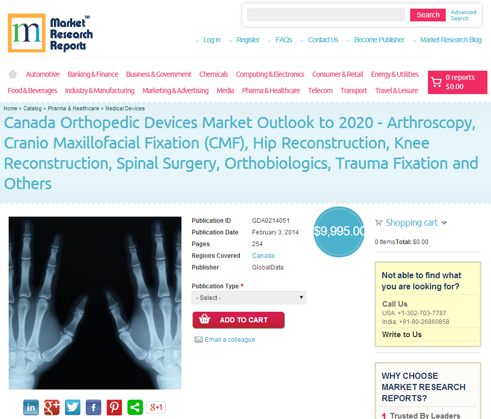 Canada Orthopedic Devices Market Outlook to 2020'