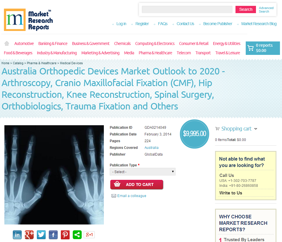 Australia Orthopedic Devices Market Outlook to 2020'