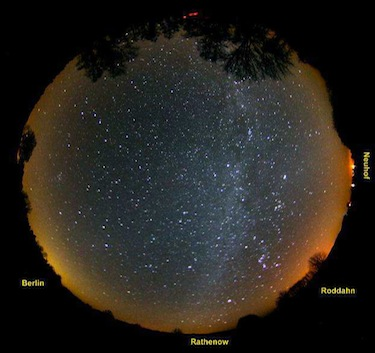 The Milky Way and winter constellations over Westhavelland