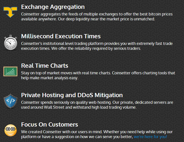 Why Coinsetter is better?