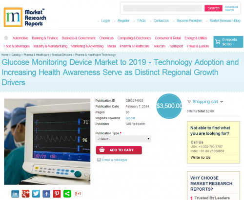 Glucose Monitoring Device Market to 2019'