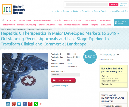 Hepatitis C Therapeutics in Major Developed Markets to 2019'