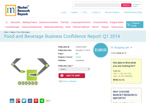 Food and Beverage Business Confidence Report Q1 2014'