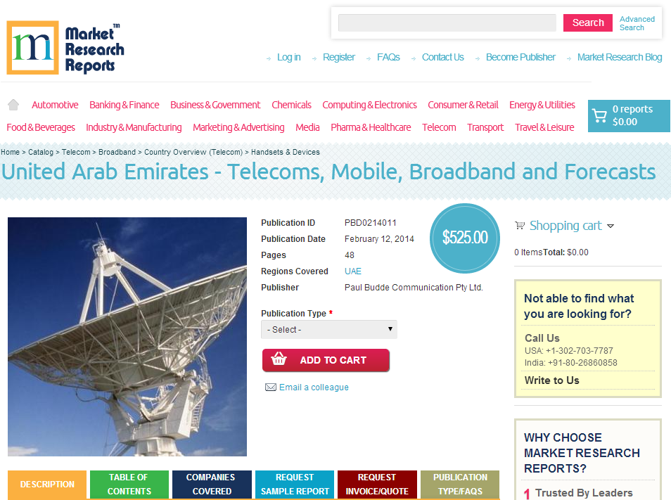 United Arab Emirates - Telecoms, Mobile, Broadband'