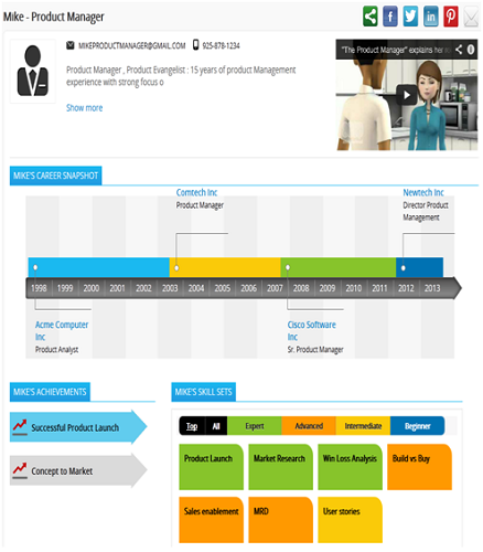 visual resume format