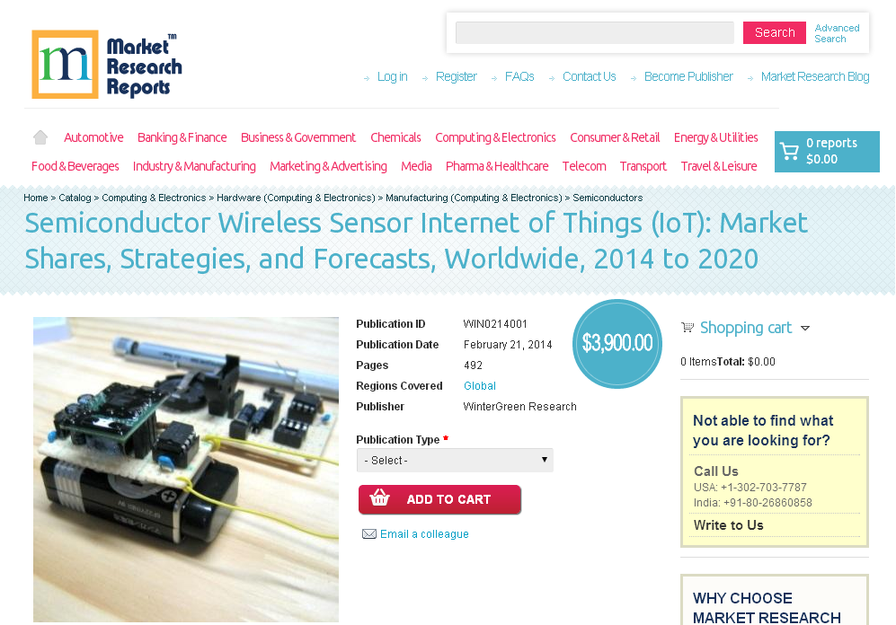 Semiconductor Wireless Sensor Internet of Things'