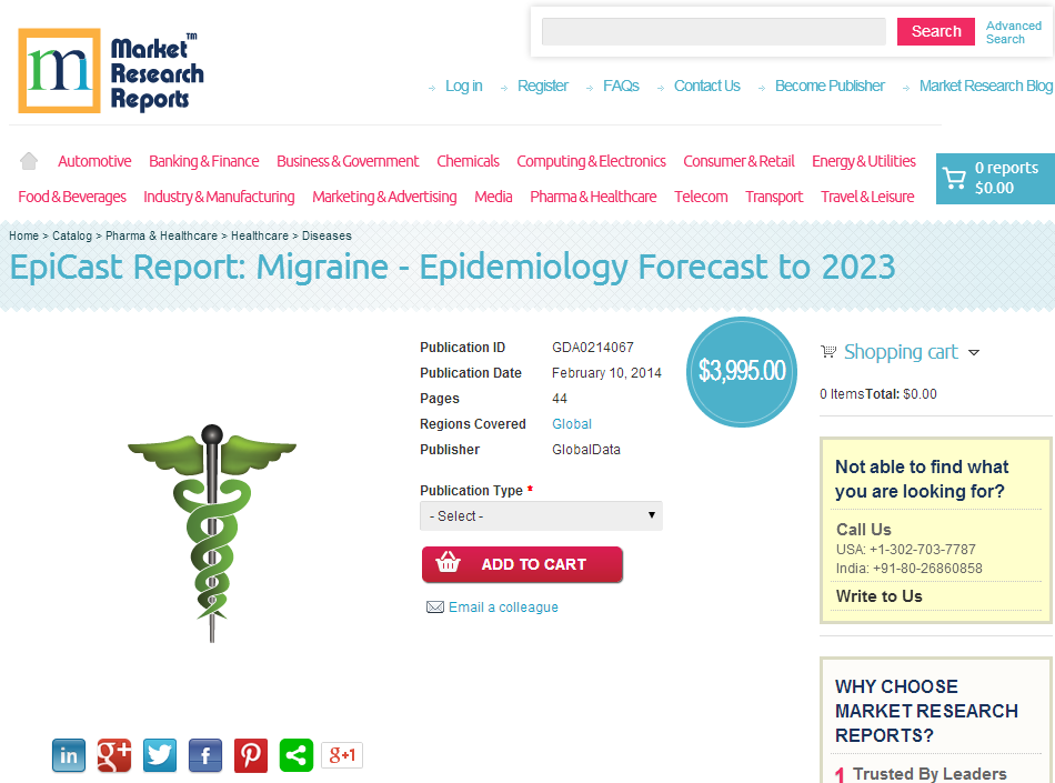 Migraine Epidemiology Forecast to 2023'