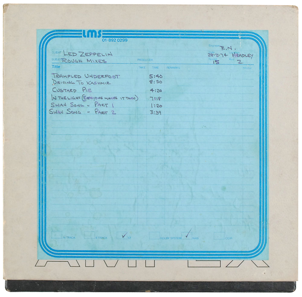 Amazing 1974 rough mixes of Physical Graffiti'