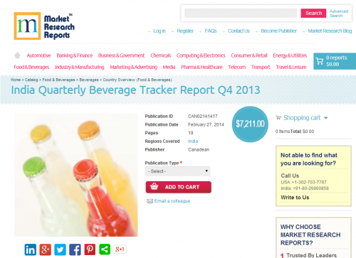 India Quarterly Beverage Tracker Report Q4 2013'