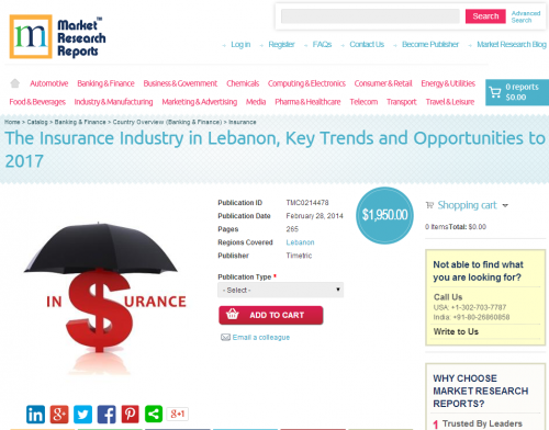 Insurance Industry in Lebanon to 2017'