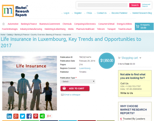 Life Insurance in Luxembourg to 2017'