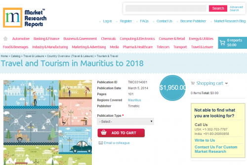Travel and Tourism in Mauritius to 2018'