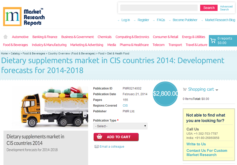 Dietary Supplements Market in CIS Countries 2014'