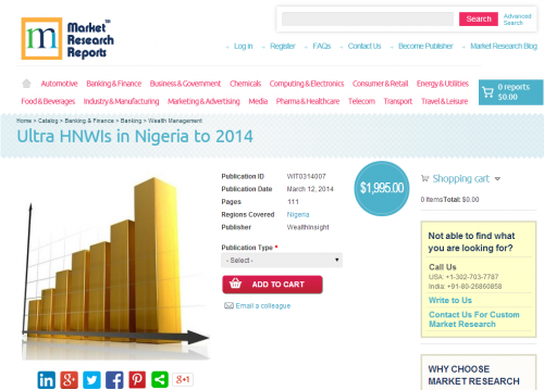 Ultra HNWIs in Nigeria to 2014'