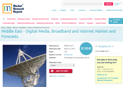 Middle East - Digital Media, Broadband and Internet Market'