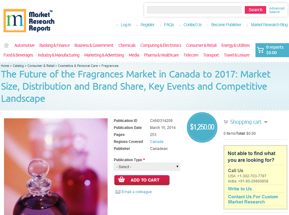 Future of the Fragrances Market in Canada to 2017'