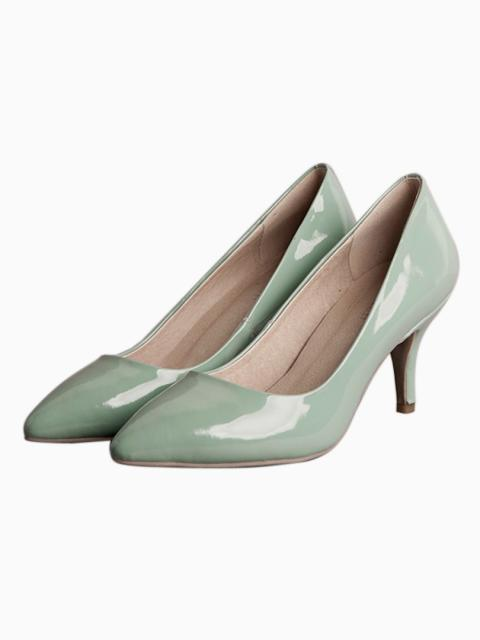 Pastel Green Patent Point Heels