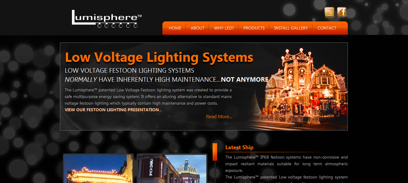 Website Design for Lumisphere USA'