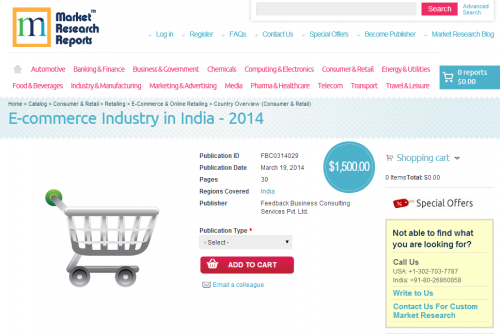 E-commerce Industry in India - 2014'