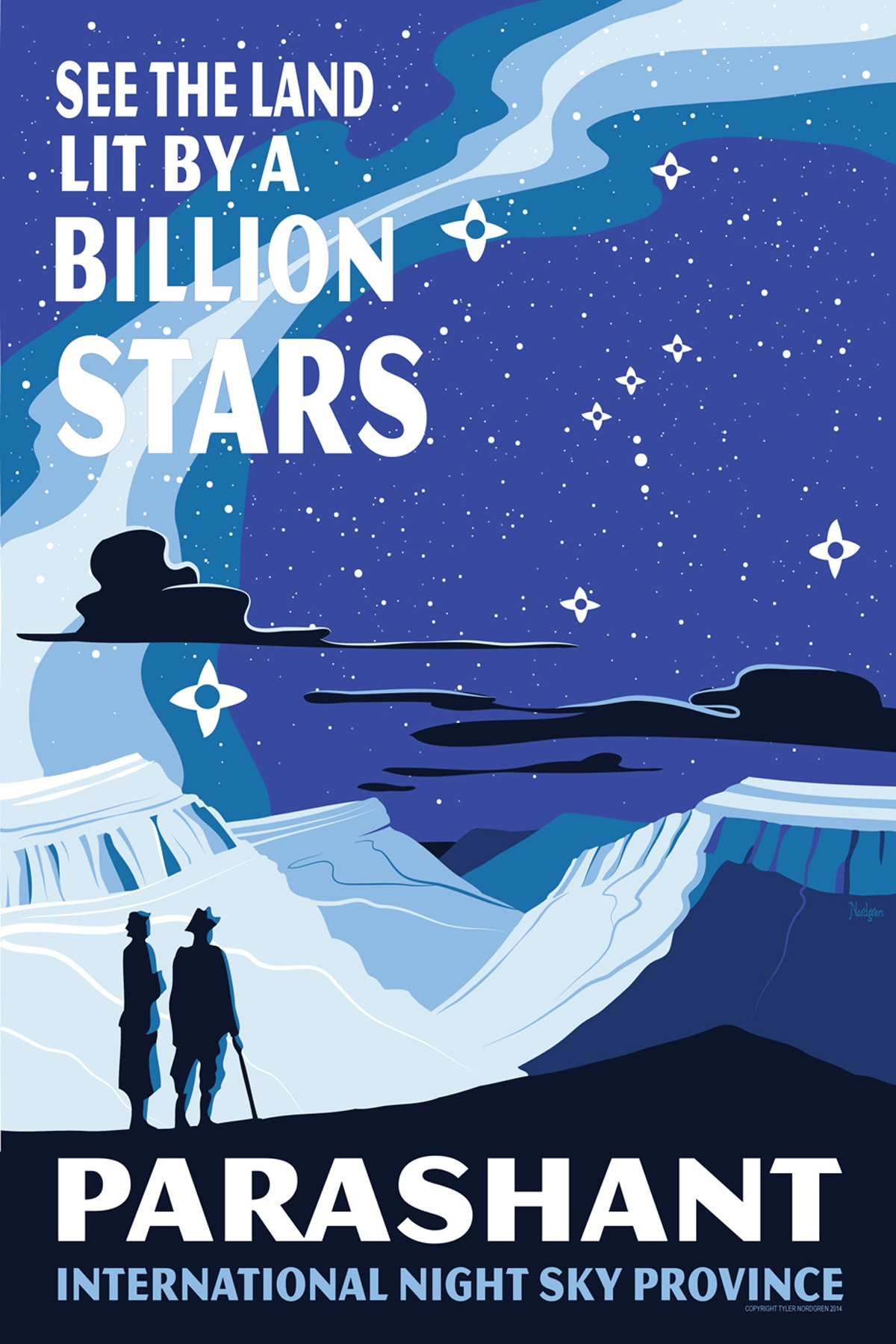 Last-quarter Moon above Parashant