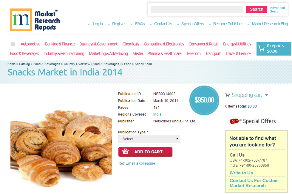 Snacks Market in India 2014'