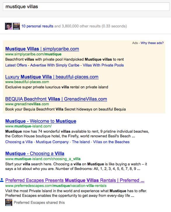 Search with +1'