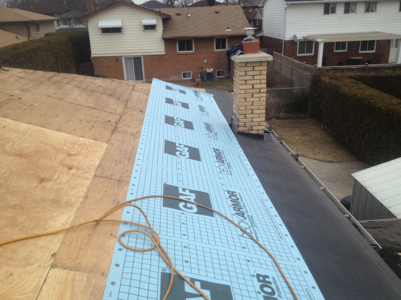 D'Angelo and Sons Roofing hard at work.'