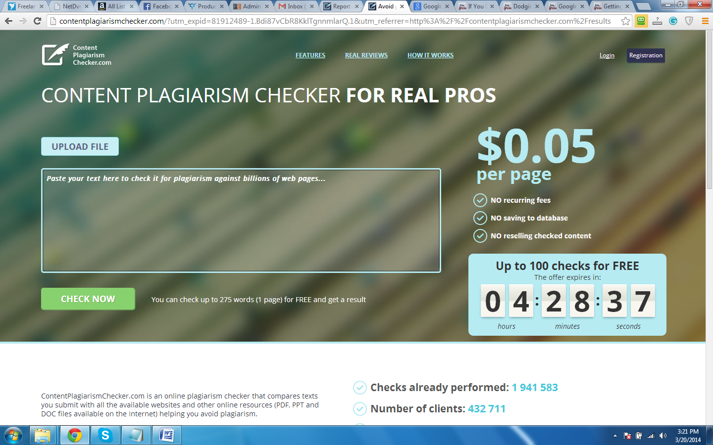 Plagiarism checker'