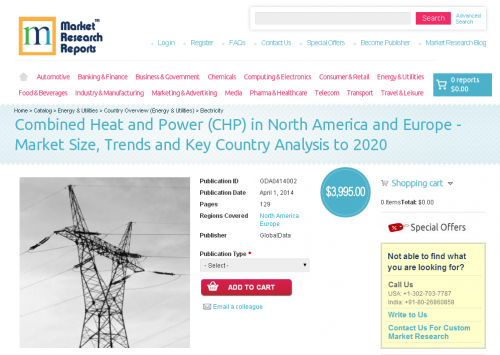 Combined Heat and Power (CHP) in North America and Europe'