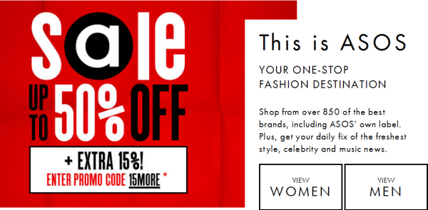 ASOS Promo Code 15% Off'
