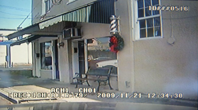 In-car police camera shot