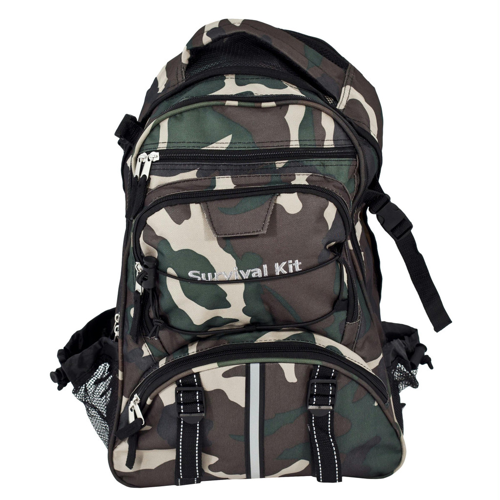 Camo Backpack with Orange Pull-out Flag