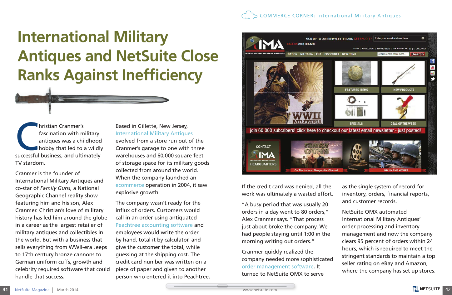 International Military Antiques and NetSuite Close Ranks