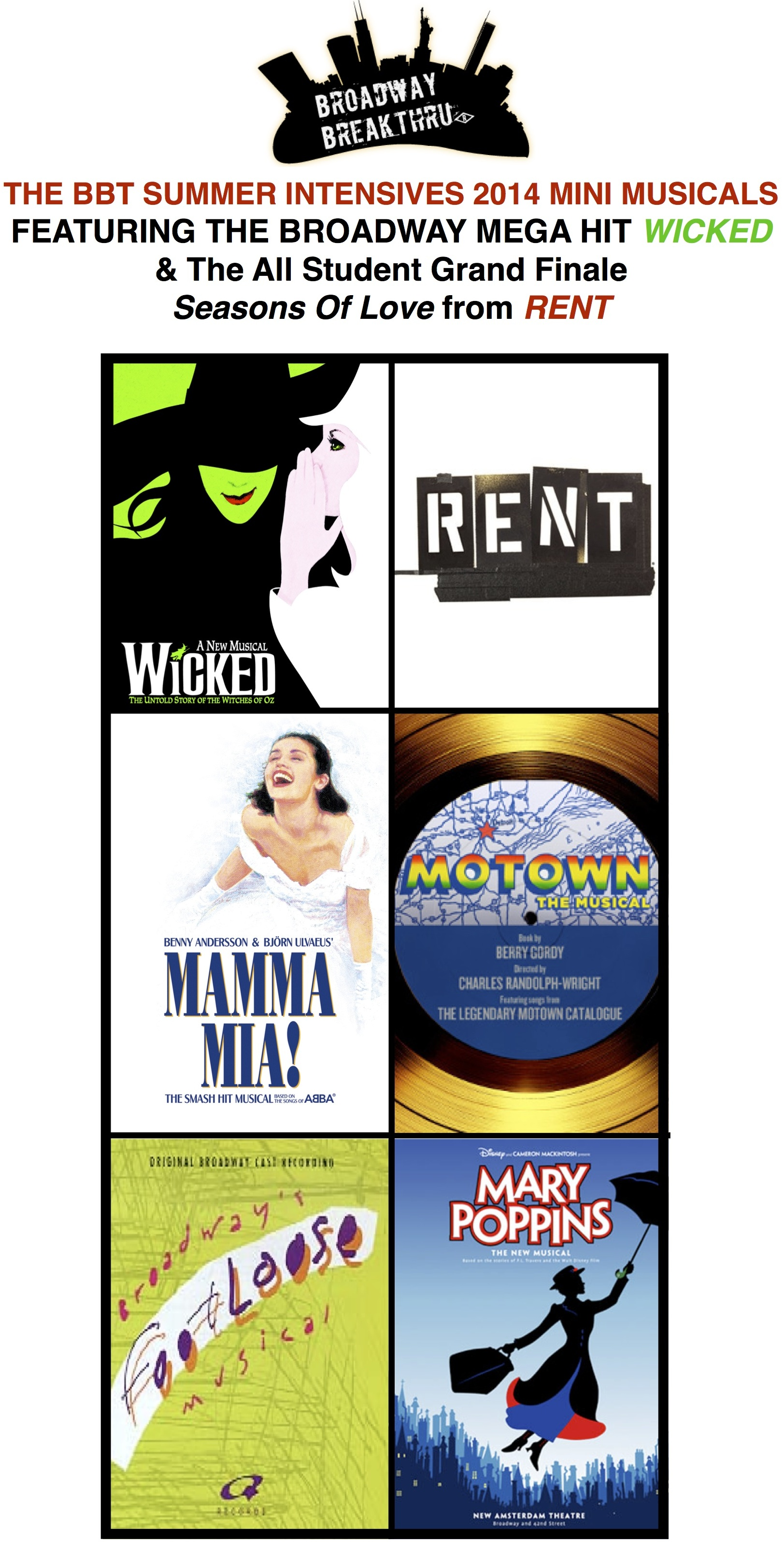 Broadway Break Thru Mini Musical Announcement'