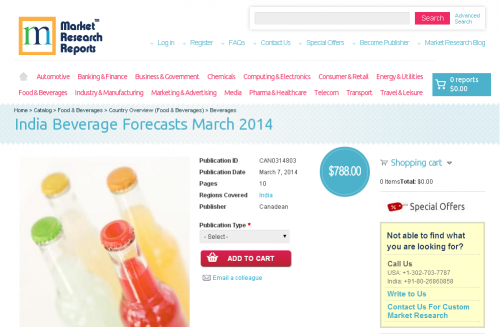 India Beverage Forecasts March 2014'
