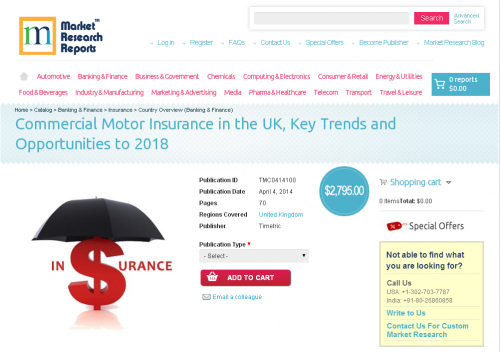Commercial Motor Insurance in the UK Opportunities to 2018'
