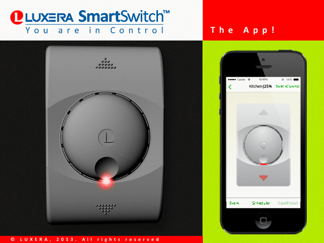 Luxera SmartSwitch Lighting Automation System'