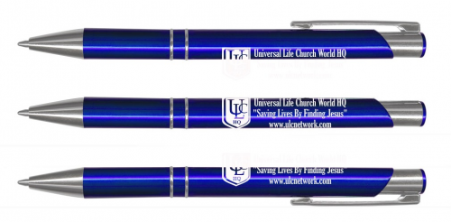 Universal Life Church imprinted pens'