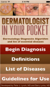 Dermatologist In Your Pocket iPhone App Screen'