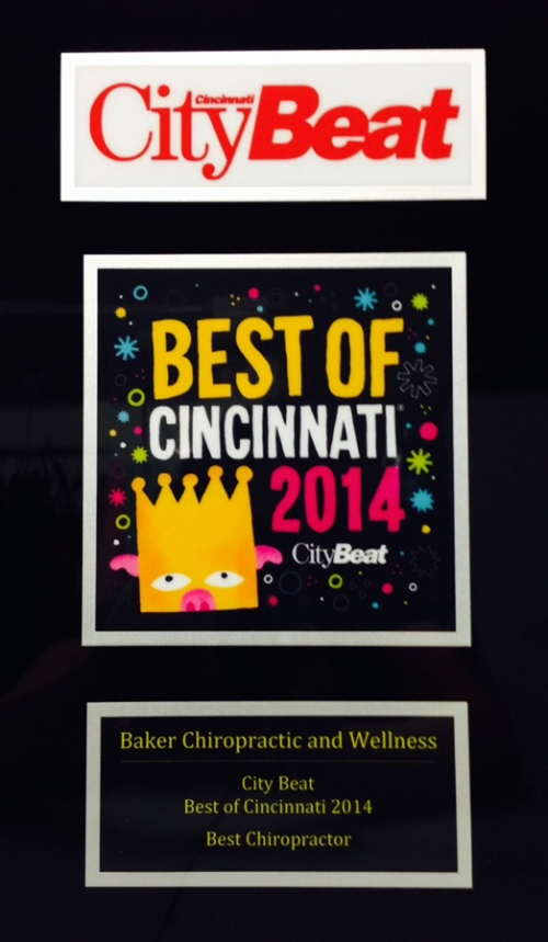 Best Chiropractor Best of Cincinnati 2014'
