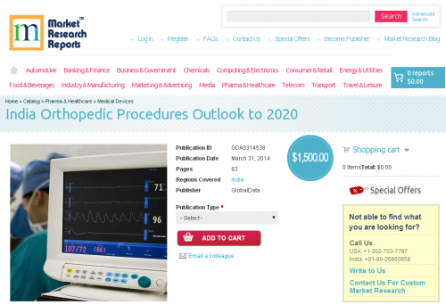 India Orthopedic Procedures Outlook to 2020'